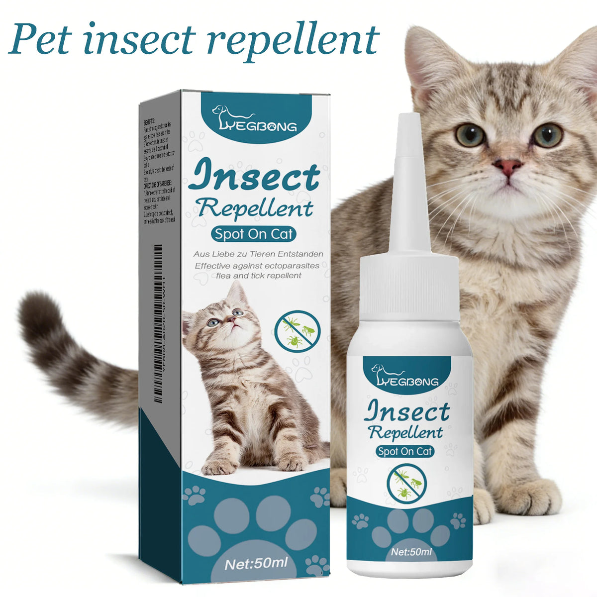 Flea & Tick Drops for Dogs & Cats, 50ml