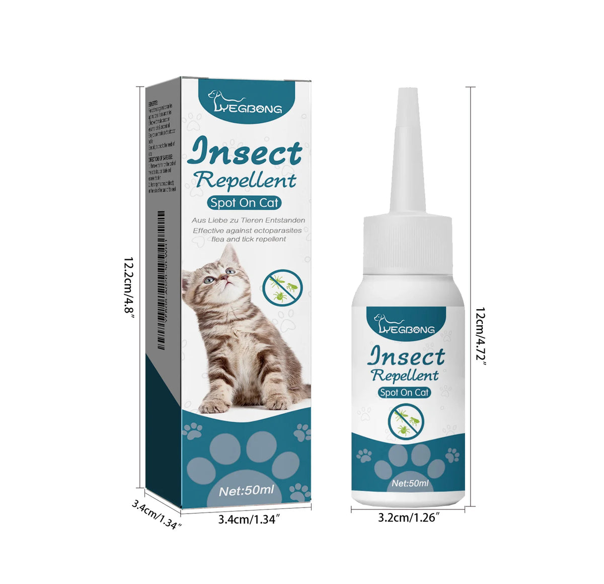 Flea & Tick Drops for Dogs & Cats, 50ml