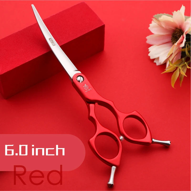 Professional 440C Curved Dog Grooming Shears