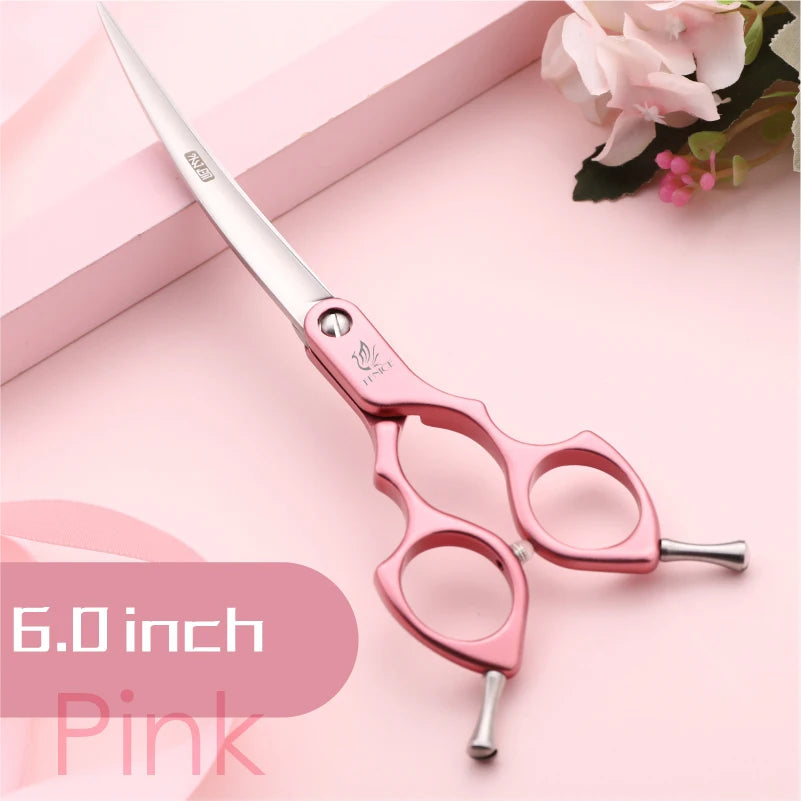 Professional 440C Curved Dog Grooming Shears