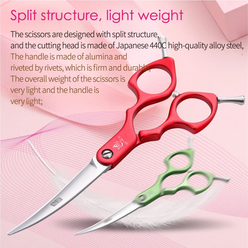 Professional 440C Curved Dog Grooming Shears