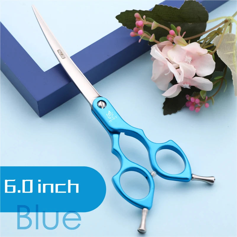 Professional 440C Curved Dog Grooming Shears