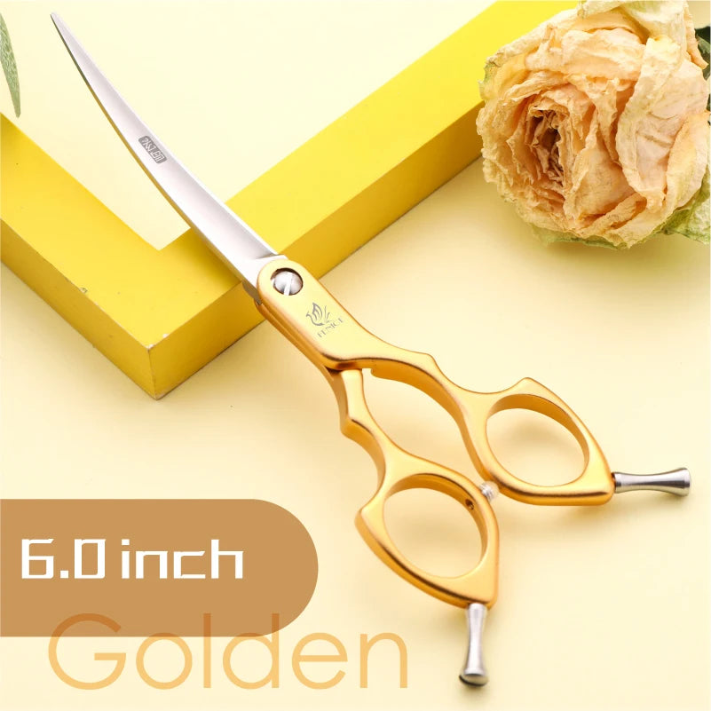 Professional 440C Curved Dog Grooming Shears