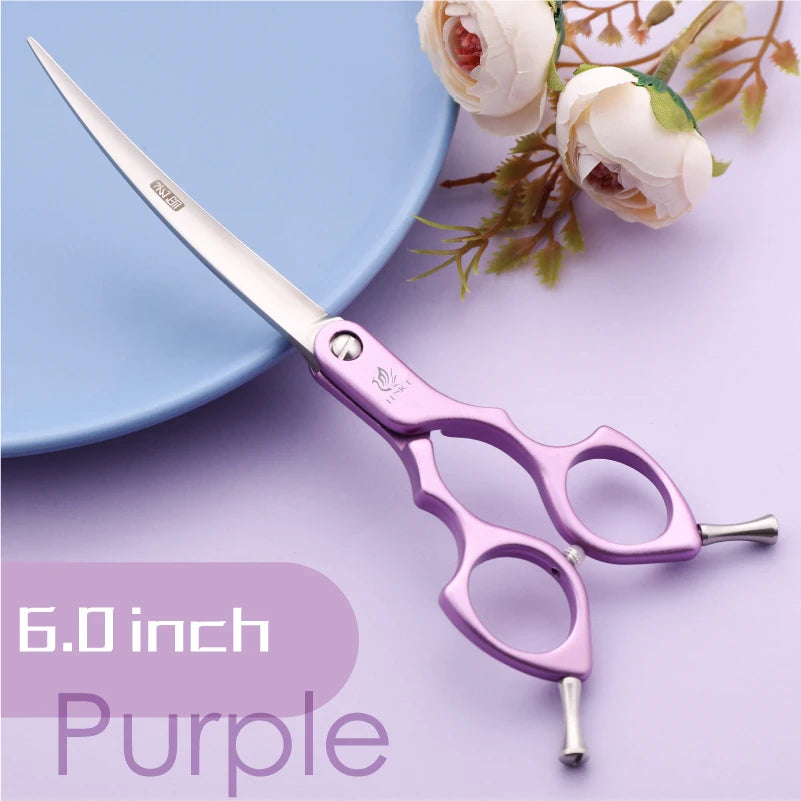 Professional 440C Curved Dog Grooming Shears