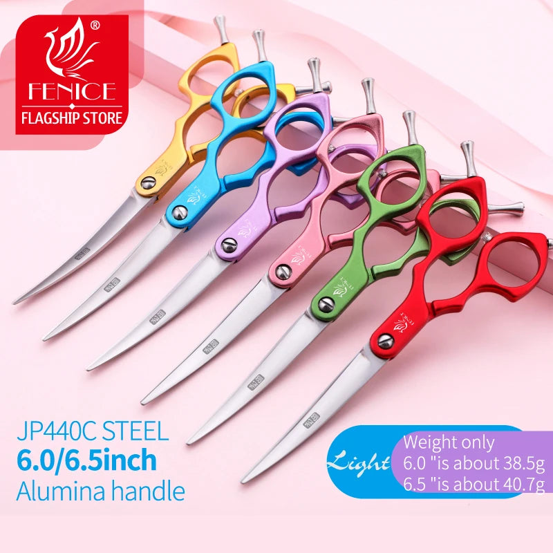 Professional 440C Curved Dog Grooming Shears