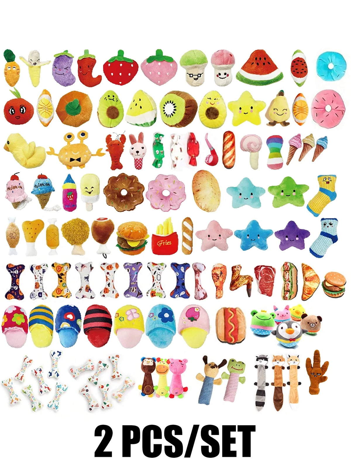 2/4/6/14-piece set of cartoon dog toys, suitable for small dogs - interactive crinkly pet game set, ideal for pets who love to chew, includes tug-of-war toy with a bell