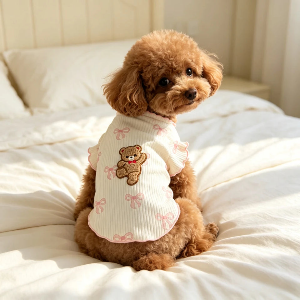 Breathable Elastic Dog Tshirt Soft Pet Vest Lightweight Summer Wear Comfortable for Small Dogs Cats Pet Clothing Cute Design