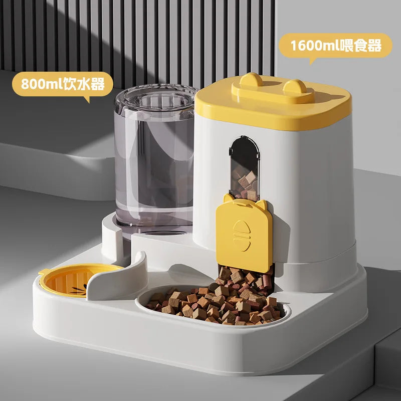 Automatic Pet Feeder, Fountain & Storage Station