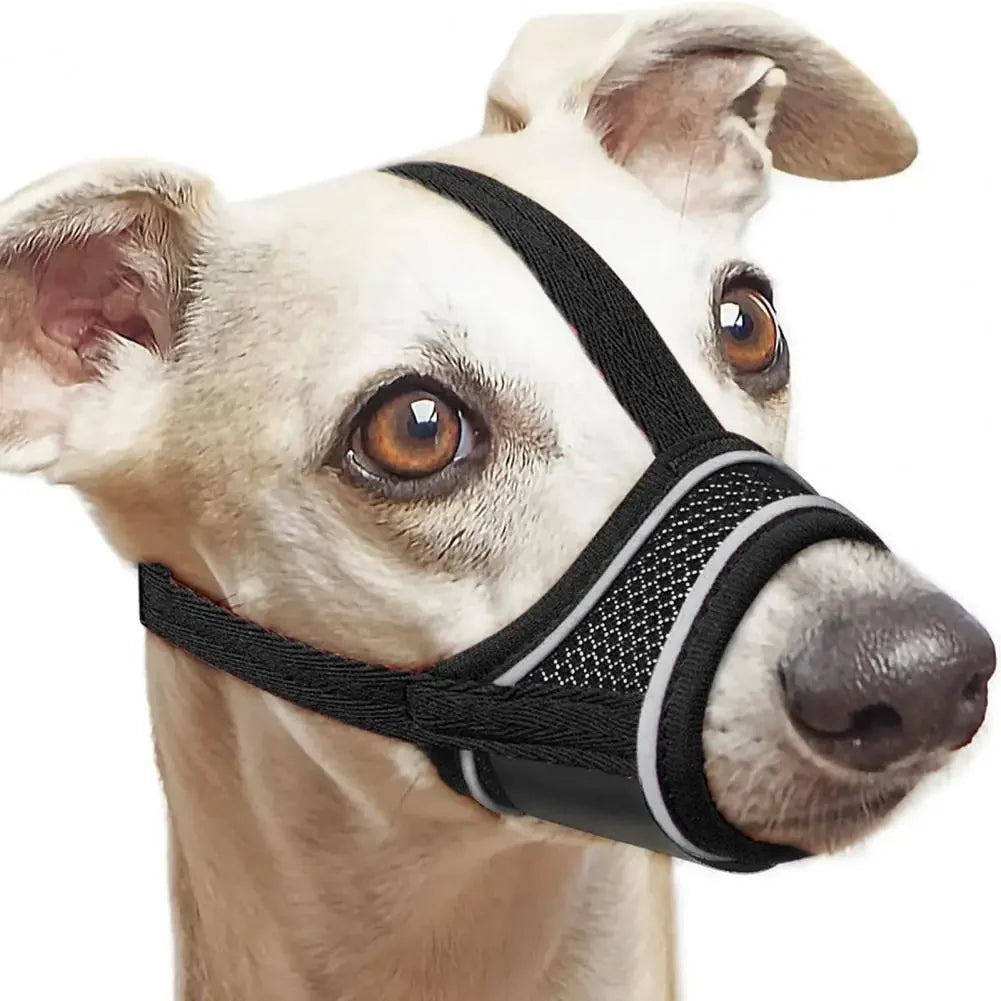 Breathable Adjustable Dog Muzzle Anti-Bite Mask  - Soft for Chewing Prevention & Grooming (Comfort Fit, Secure Buckle)