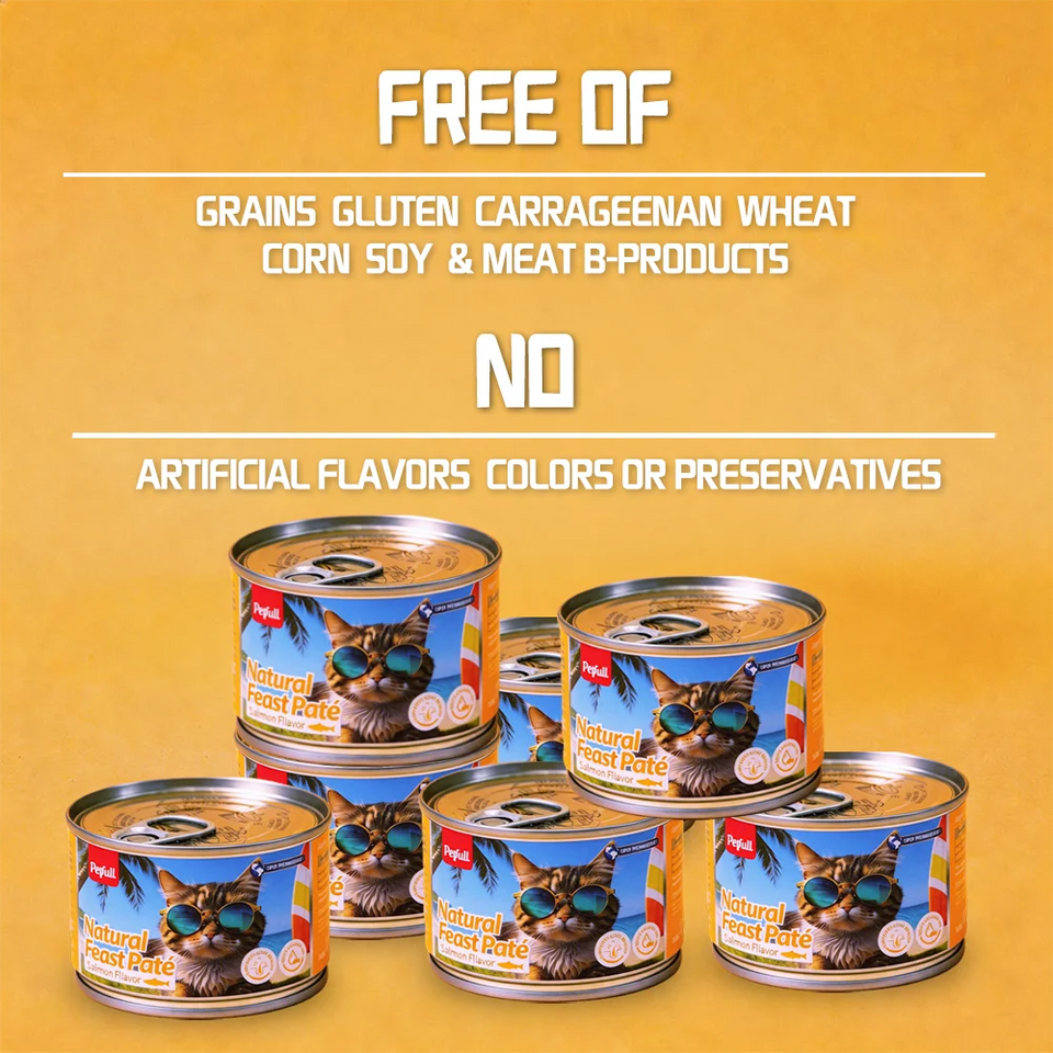 Petfull Cat Canned for Cat and Dog Pet Food 170gx24Cans Tuna Beef Salmon Chicken Flaver Cat Food Cans