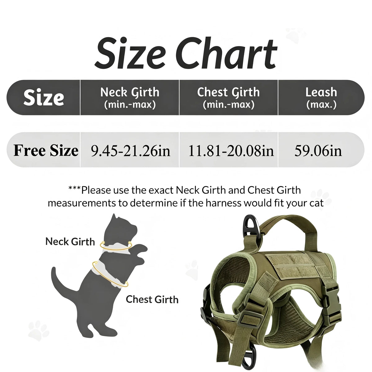 Escape-Proof Tactical Cat Harness & Leash Set