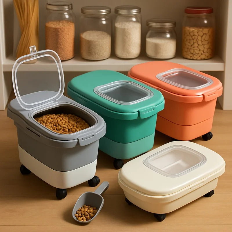 Collapsible Airtight Pet Food Storage Container