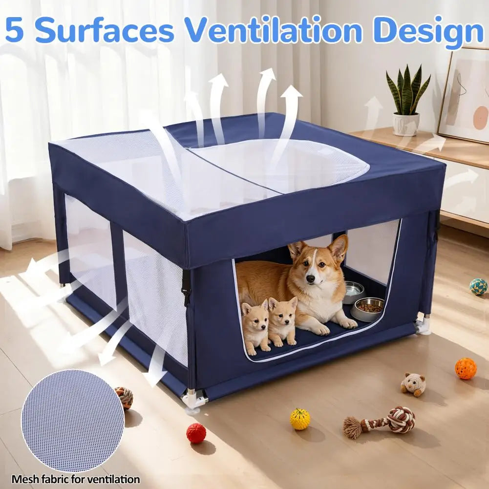 Foldable Covered Dog & Puppy Playpen