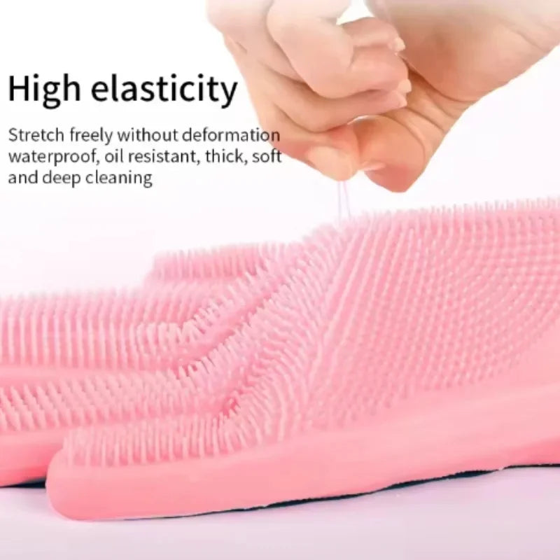 Silicone Pet Bathing & Shampoo Gloves