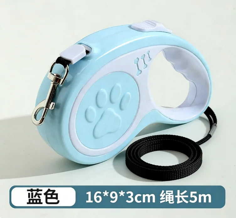 Pet leash with anti‑escape and anti‑sudden‑leash‑pull features; retractable automatic leash for small and medium‑sized dogs; dog