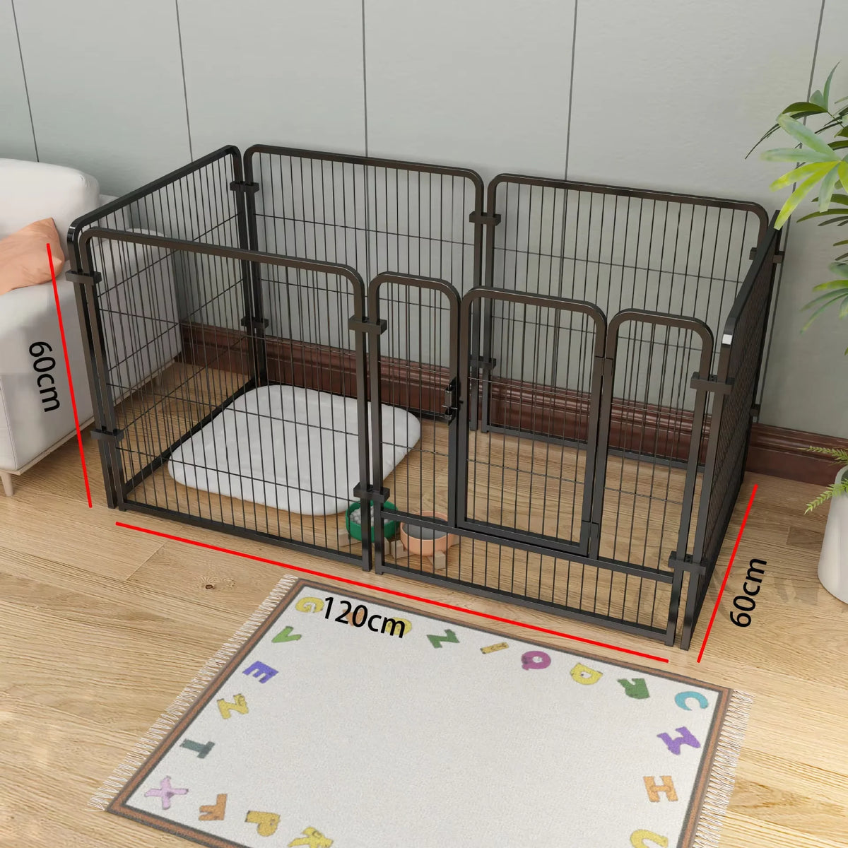 Foldable 6-Panel Pet Playpen & Safety Fence