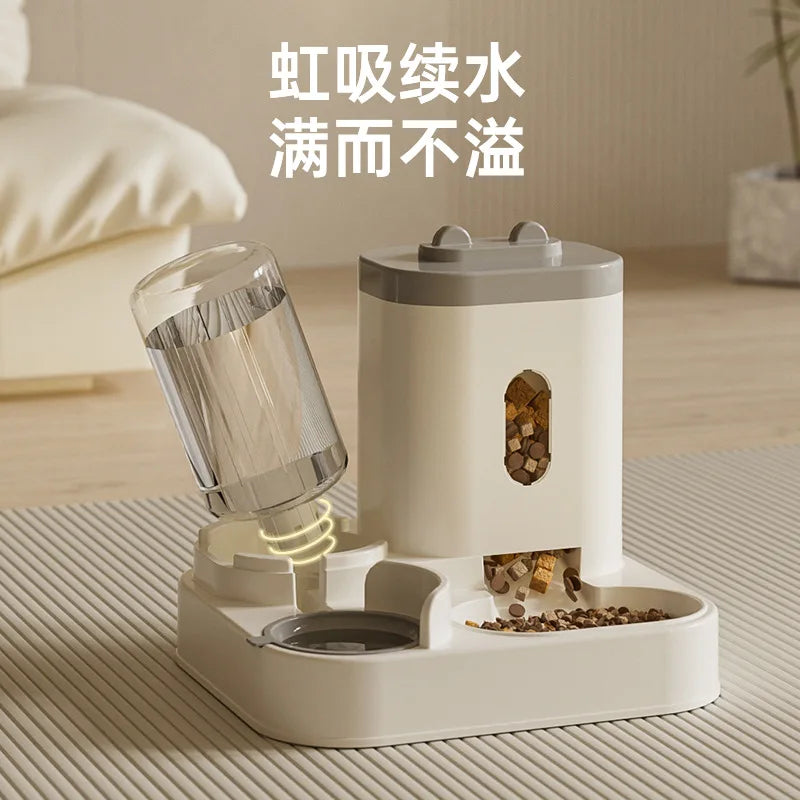 Automatic Pet Feeder, Fountain & Storage Station