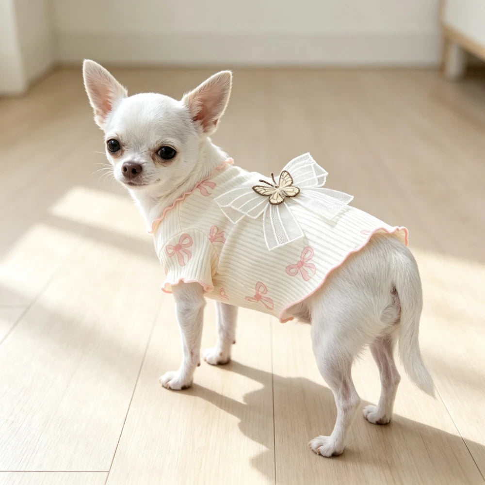 Elastic Dog Tshirt Soft Pet Vest Breathable Lightweight Summer Wear Comfortable for Small Dogs Cats Cute Design Pet Clothing