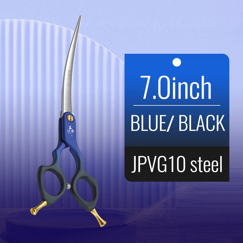 Professional 440C Curved Dog Grooming Shears