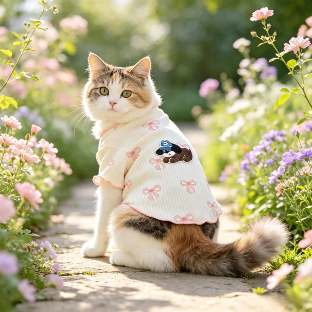 Soft Elastic Dog Tshirt Pet Vest Summer Wear Comfortable for Small Dogs Cats Cute Design Lightweight Breathable Pet Clothing Summer Outfit