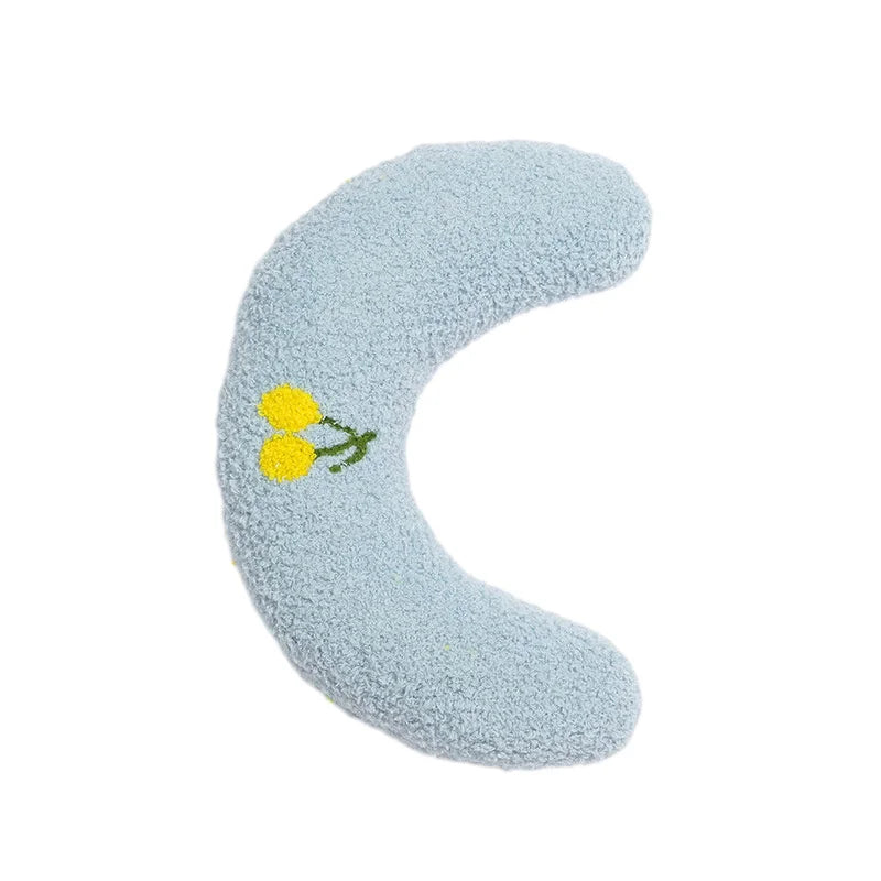 NEW 2026 Cat Moon Shaped Pillow Super Soft Plush Half Donut Pillow Pet Toy Cat Sleeping Pillow, Dog Universal Mat, Pet Supplies