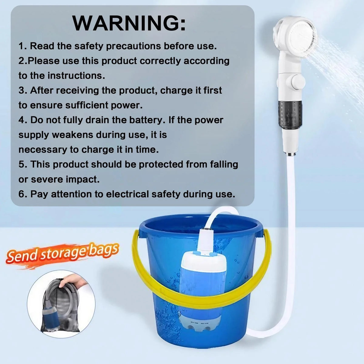 Rechargeable Portable Pet Shower Pump