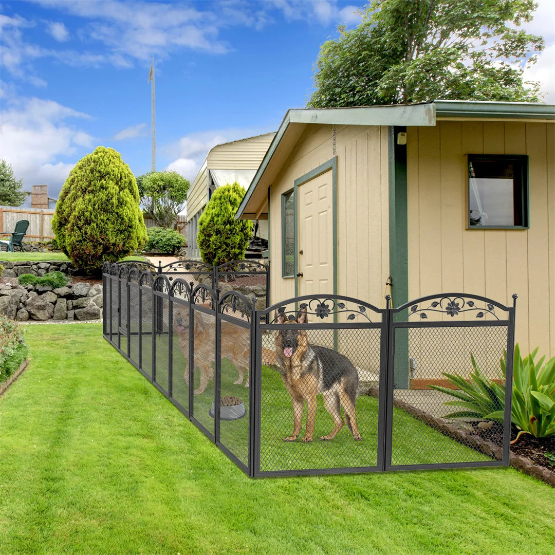 8-Panel Heavy-Duty Dog Playpen with Pad