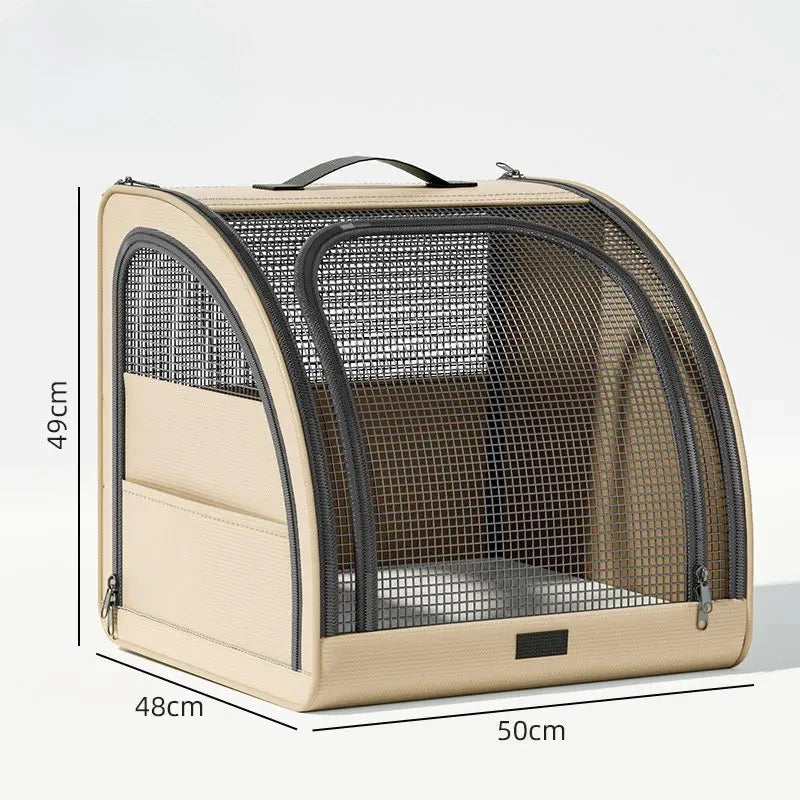 Foldable Pet Carrier Backpack for Cars & Travel