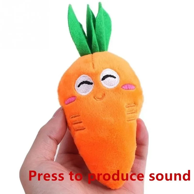 Carrot Plush Squeaky Chew Toy for Dogs