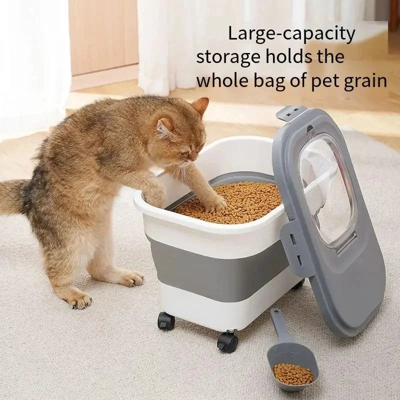 Collapsible Airtight Pet Food Storage Container