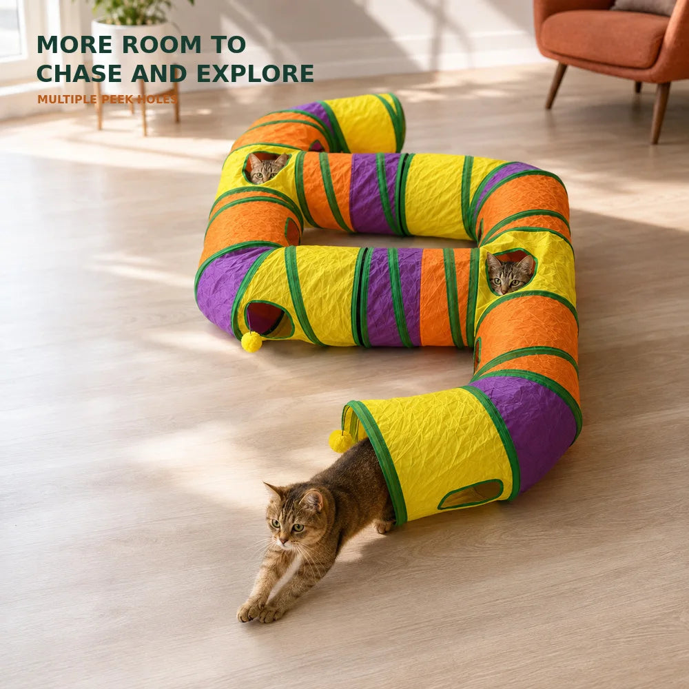 Extra-Long Connectable Cat Tunnel Maze