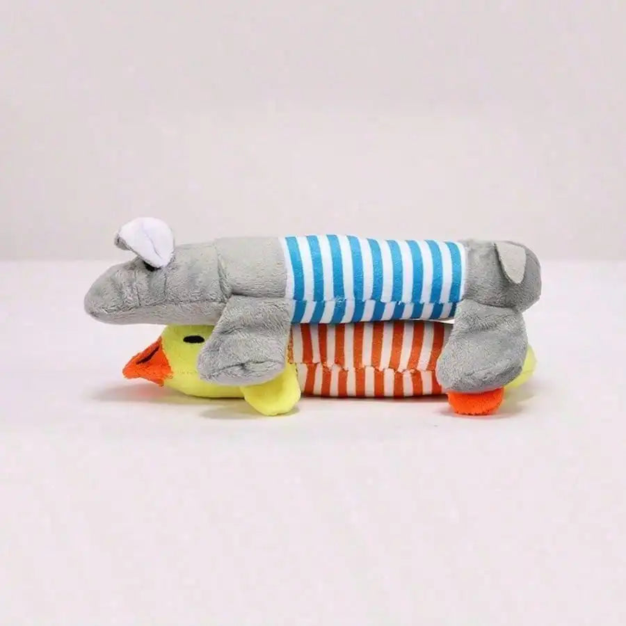1pc Durable Plush Dog Chew Toy With Squeaker, Long Body Stuffed Animal For Small To Large Dogs, Bite-Resistant Interactive Pet Toy For Light & Moderate Chewers SP260514161649697735363