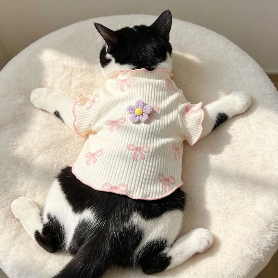 Soft Pet Vest Summer Wear Comfortable for Small Dogs Cats Cute Design Pet Clothing Summer Outfit Lightweight Breathable Elastic Dog Tshirt