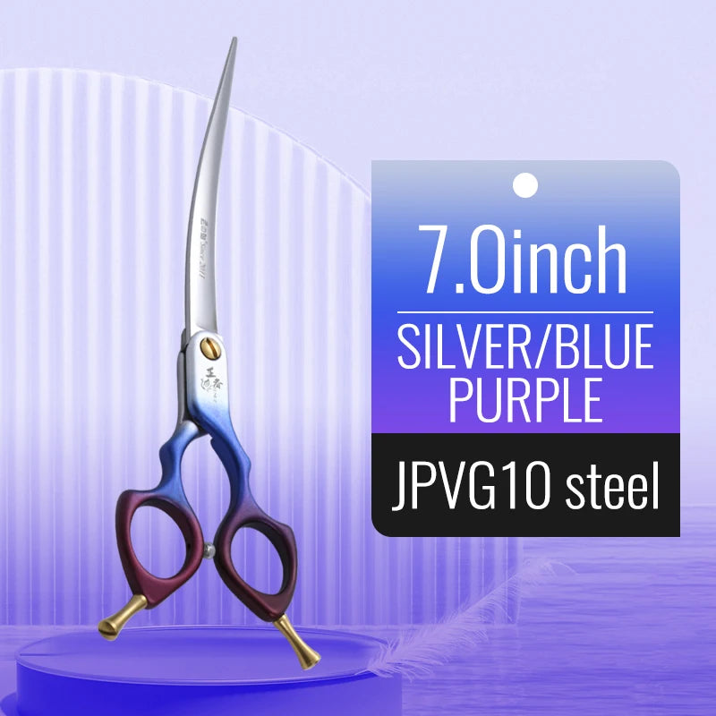 Professional 440C Curved Dog Grooming Shears