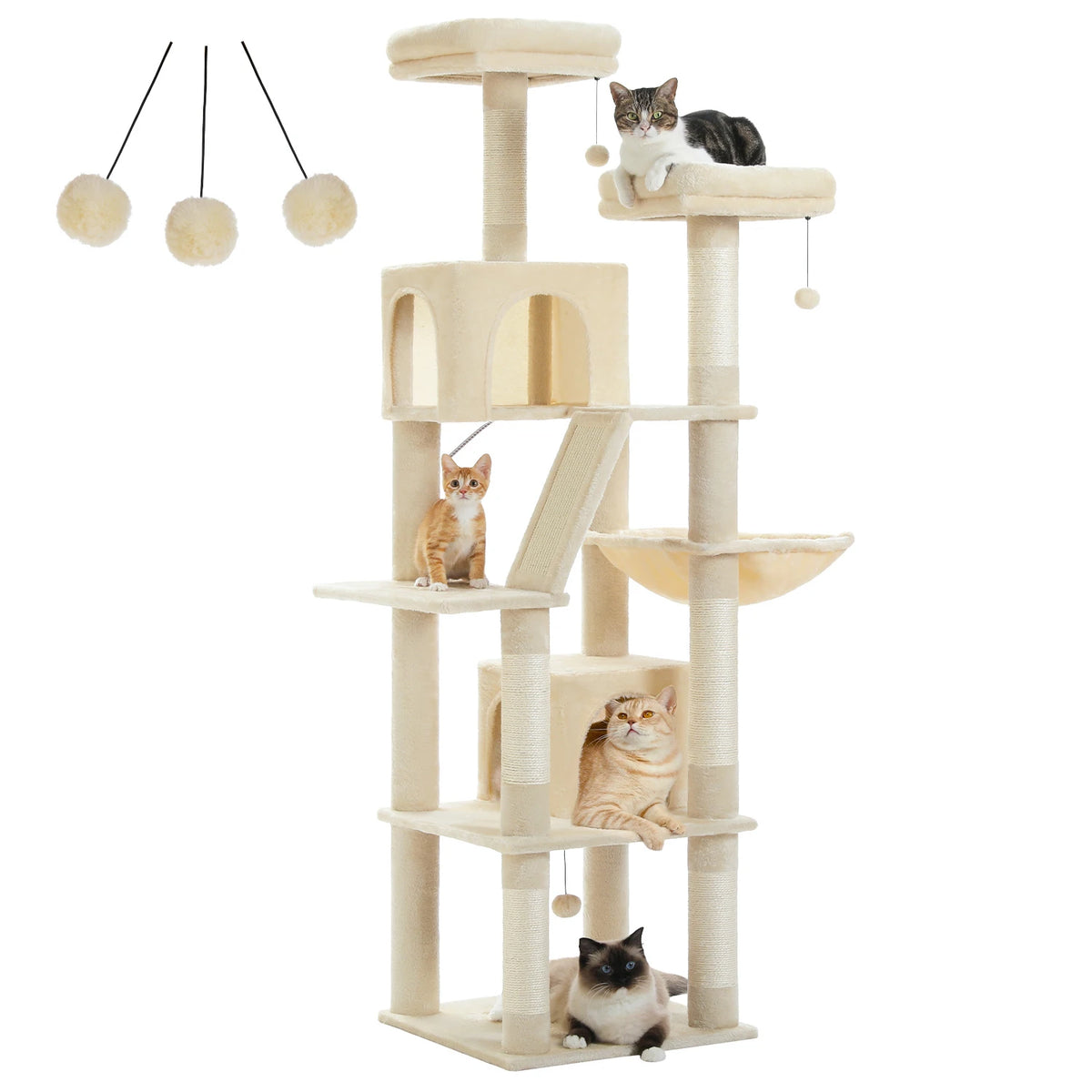 Large Multi-Level Cat Tower with Caves & Perches