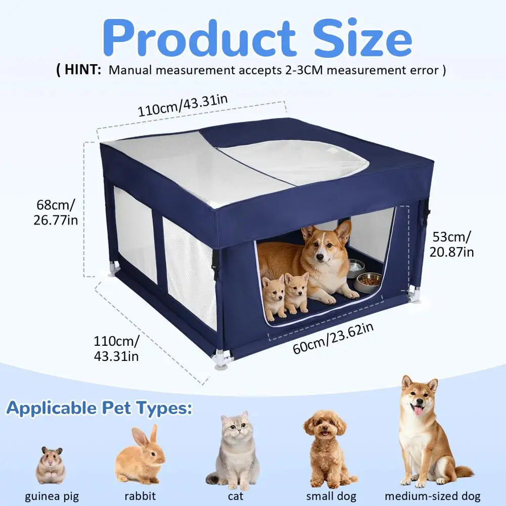Foldable Covered Dog & Puppy Playpen