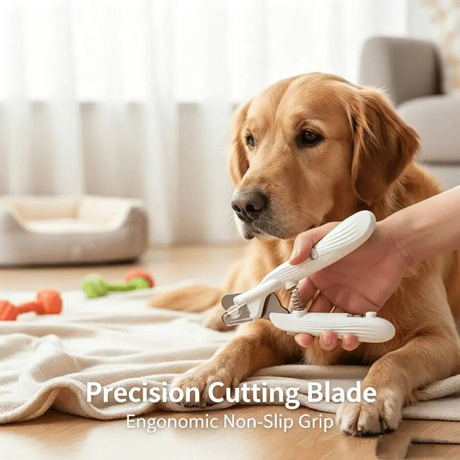 Pet Nail Clipper with LED Light & Limit Baffle, Anti Over‑Cutting Safe Grooming Tool for First‑Time Dog Cat Groomers