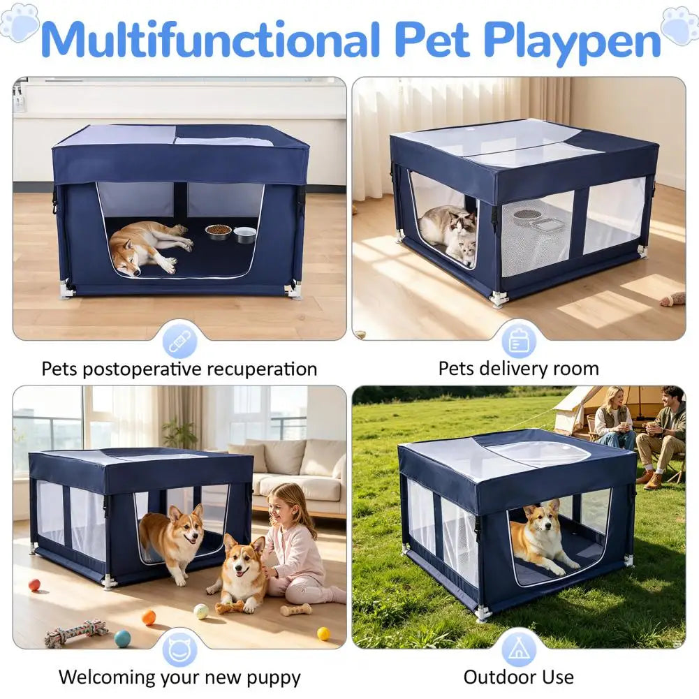 Foldable Covered Dog & Puppy Playpen
