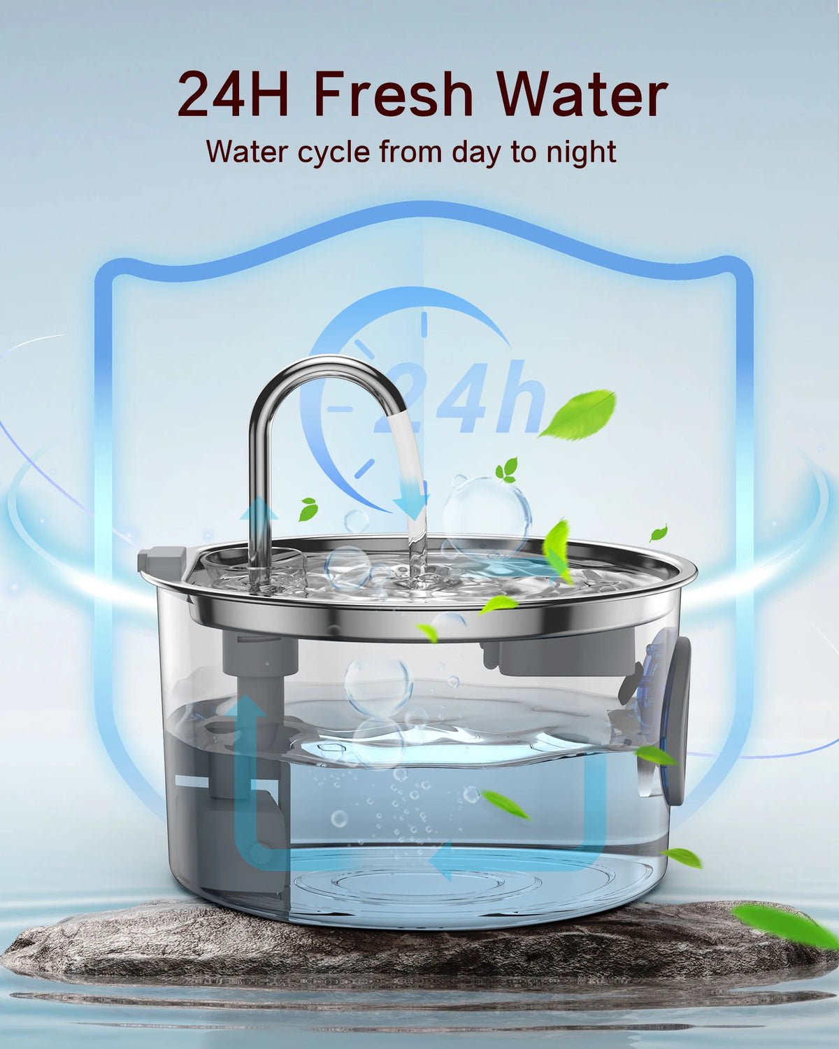 3.2L Stainless Steel Cat & Dog Water Fountain