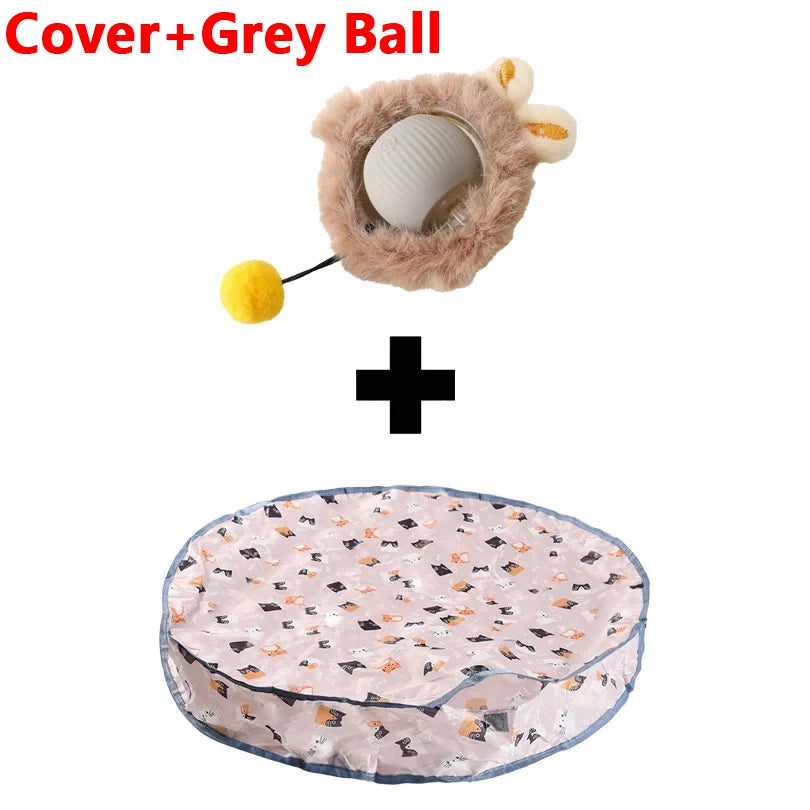 Interactive Cat Toys Ball Cover Set Fast Rolling in Pouch Hide and Seek Kitten Toy Motion Activated Interactive Cat Toy Indoor