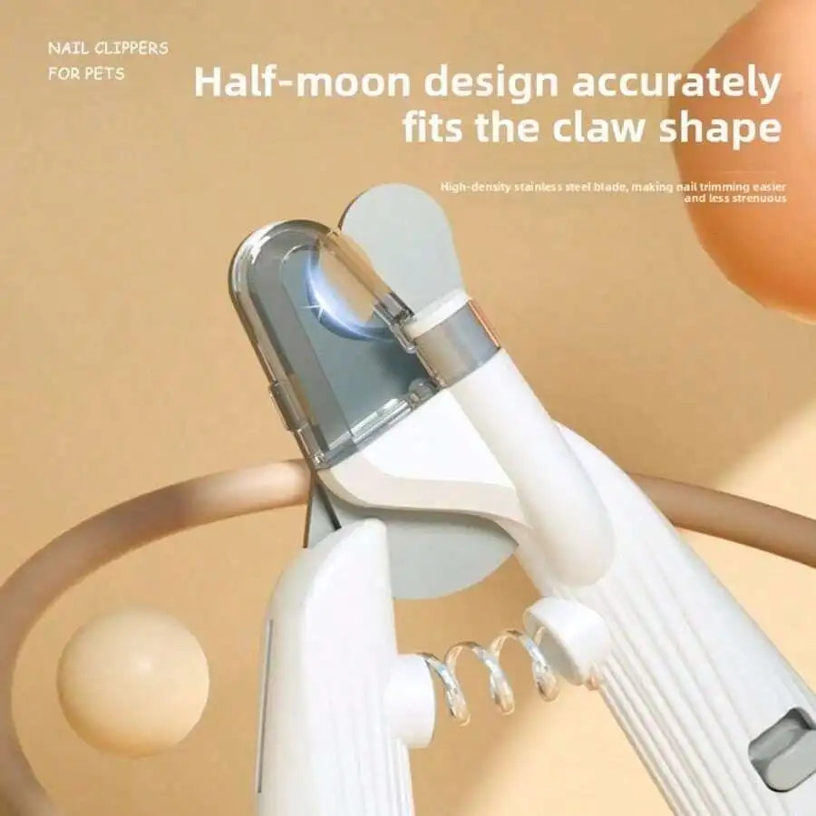 Pet Nail Clipper with LED Light & Limit Baffle, Anti Over‑Cutting Safe Grooming Tool for First‑Time Dog Cat Groomers