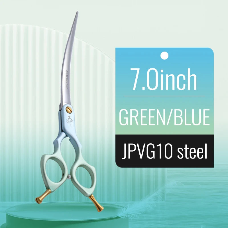 Professional 440C Curved Dog Grooming Shears