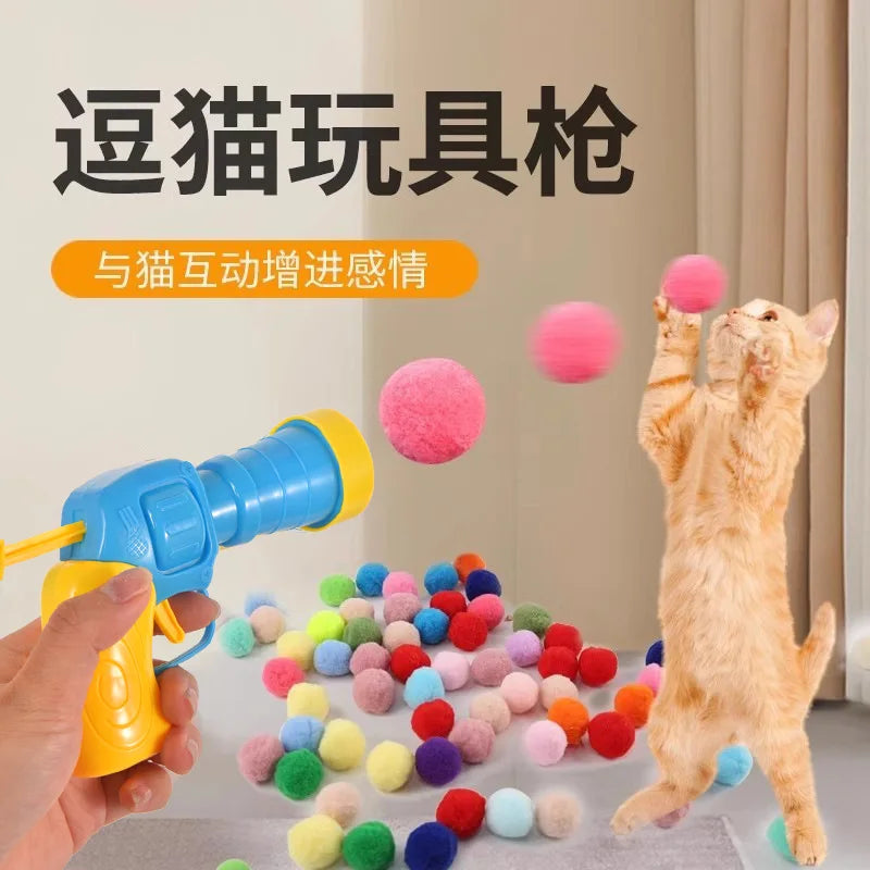 Cat Interactive Toy Cat Self Hi Toy Gun Silent Ball Cat Toy Cat and Dog Supplies Pet Supplies