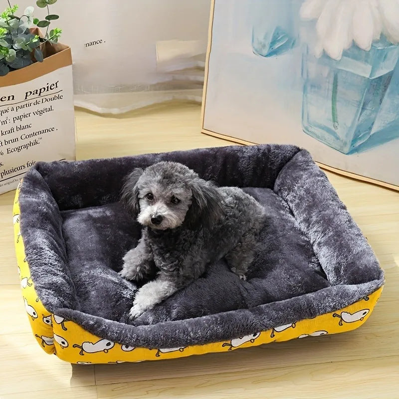 Sofa-Style Winter Pet Bed for Dogs & Cats