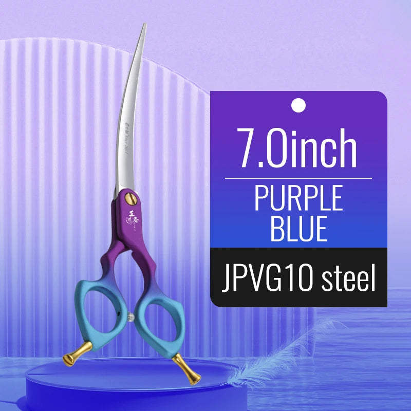 Professional 440C Curved Dog Grooming Shears