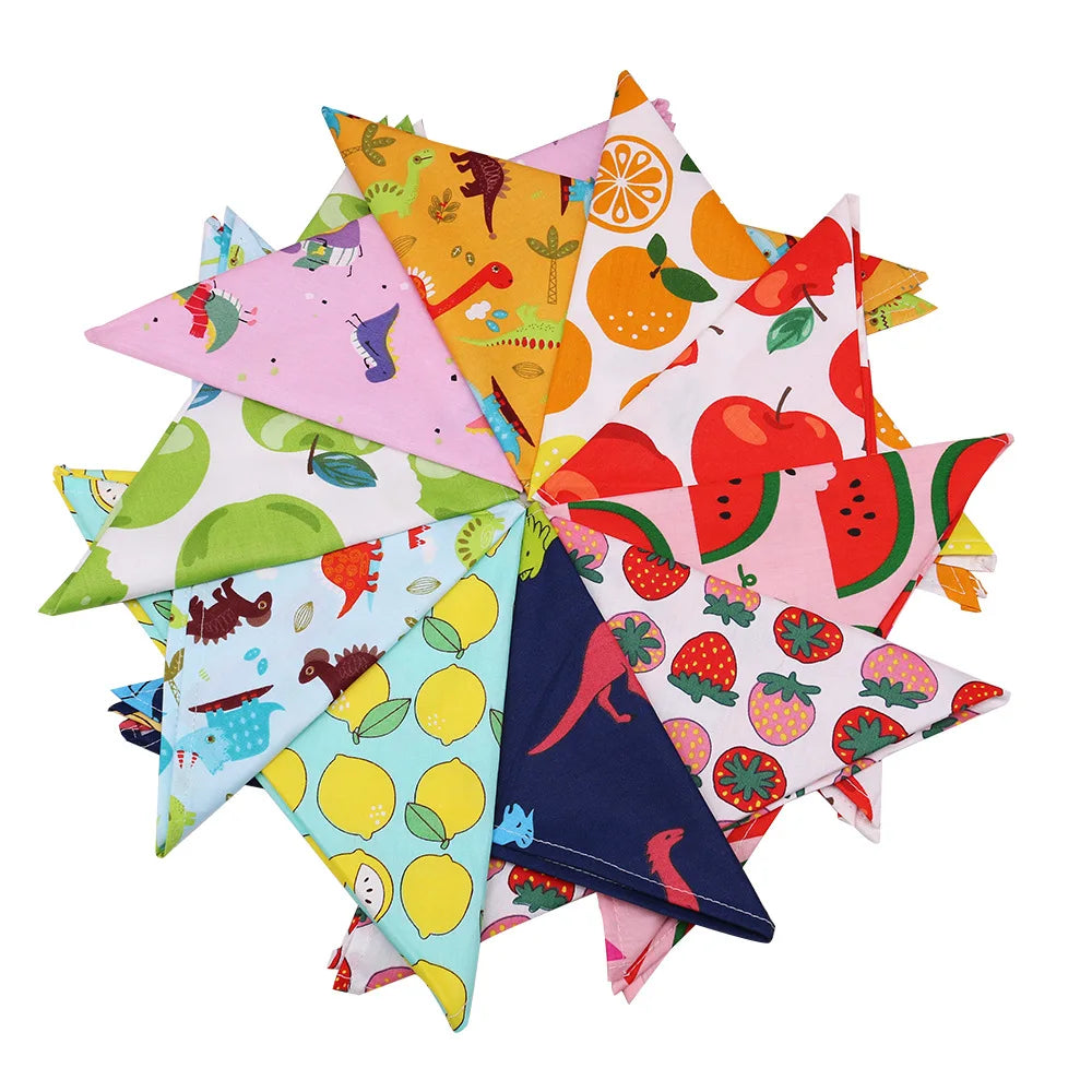 Pet saliva towel Fruit pet scarf Cotton dog triangle scarf Summer pet supplies accessories wholesale