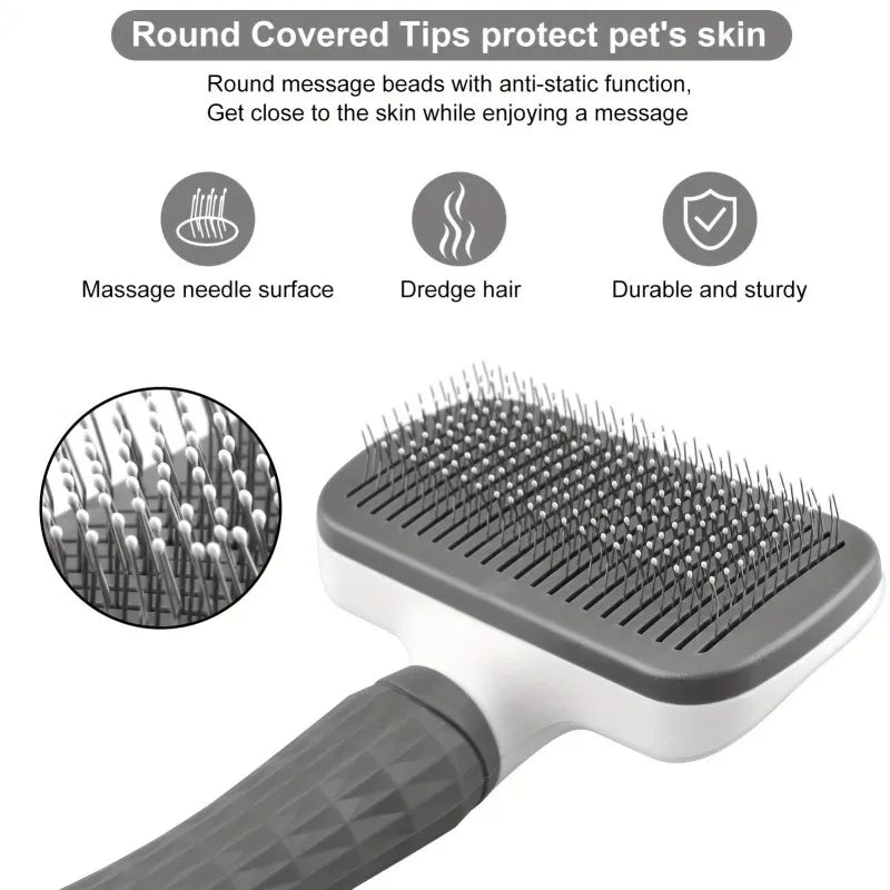2-in-1 Pet Deshedding & Massage Brush