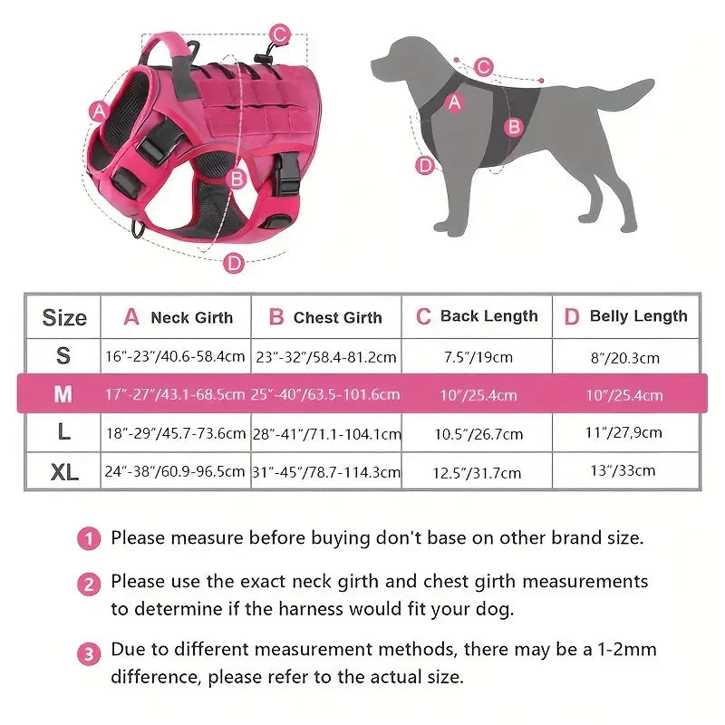 Reflective No-Pull Tactical Dog Harness