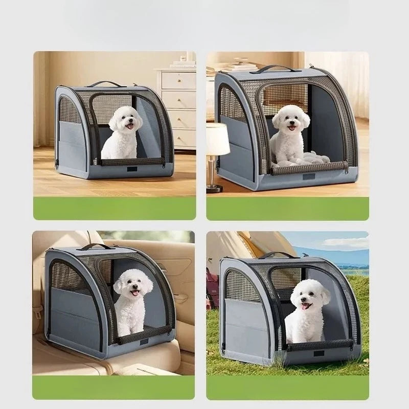 Foldable Pet Carrier Backpack for Cars & Travel