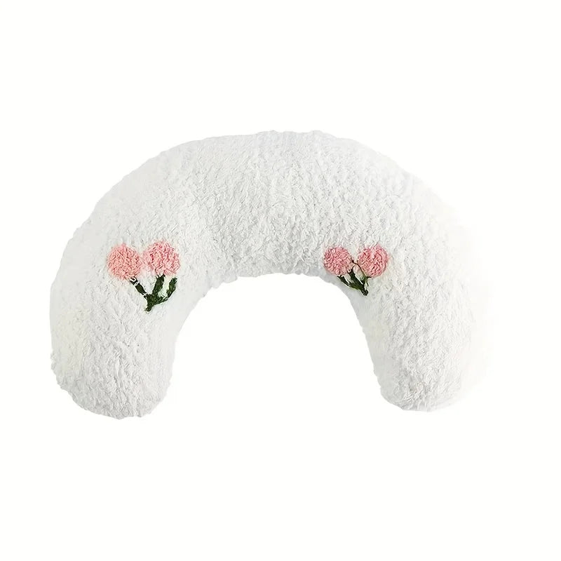 NEW 2026 Cat Moon Shaped Pillow Super Soft Plush Half Donut Pillow Pet Toy Cat Sleeping Pillow, Dog Universal Mat, Pet Supplies
